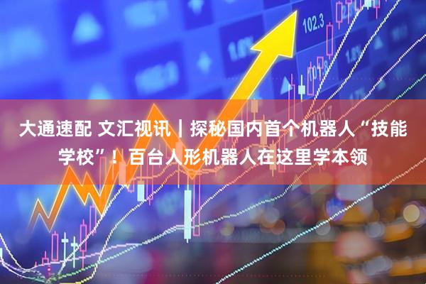 大通速配 文汇视讯｜探秘国内首个机器人“技能学校”！百台人形机器人在这里学本领