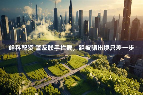 峪科配资 警友联手拦截，距被骗出境只差一步