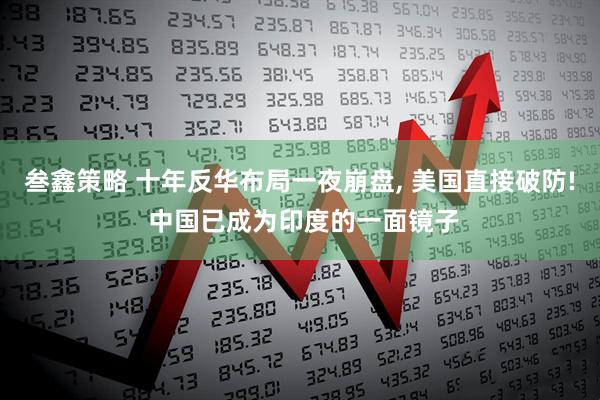 叁鑫策略 十年反华布局一夜崩盘, 美国直接破防! 中国已成为印度的一面镜子