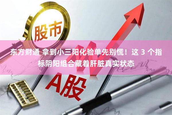 东方财通 拿到小三阳化验单先别慌！这 3 个指标阴阳组合藏着肝脏真实状态